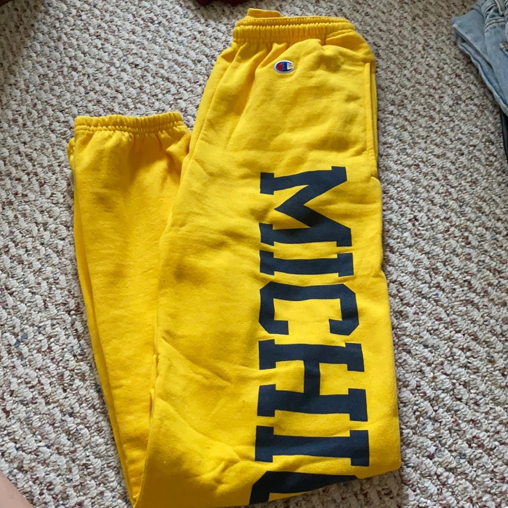 champion university of michigan sweatpants